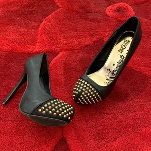 Black Studded Heels (Brash)